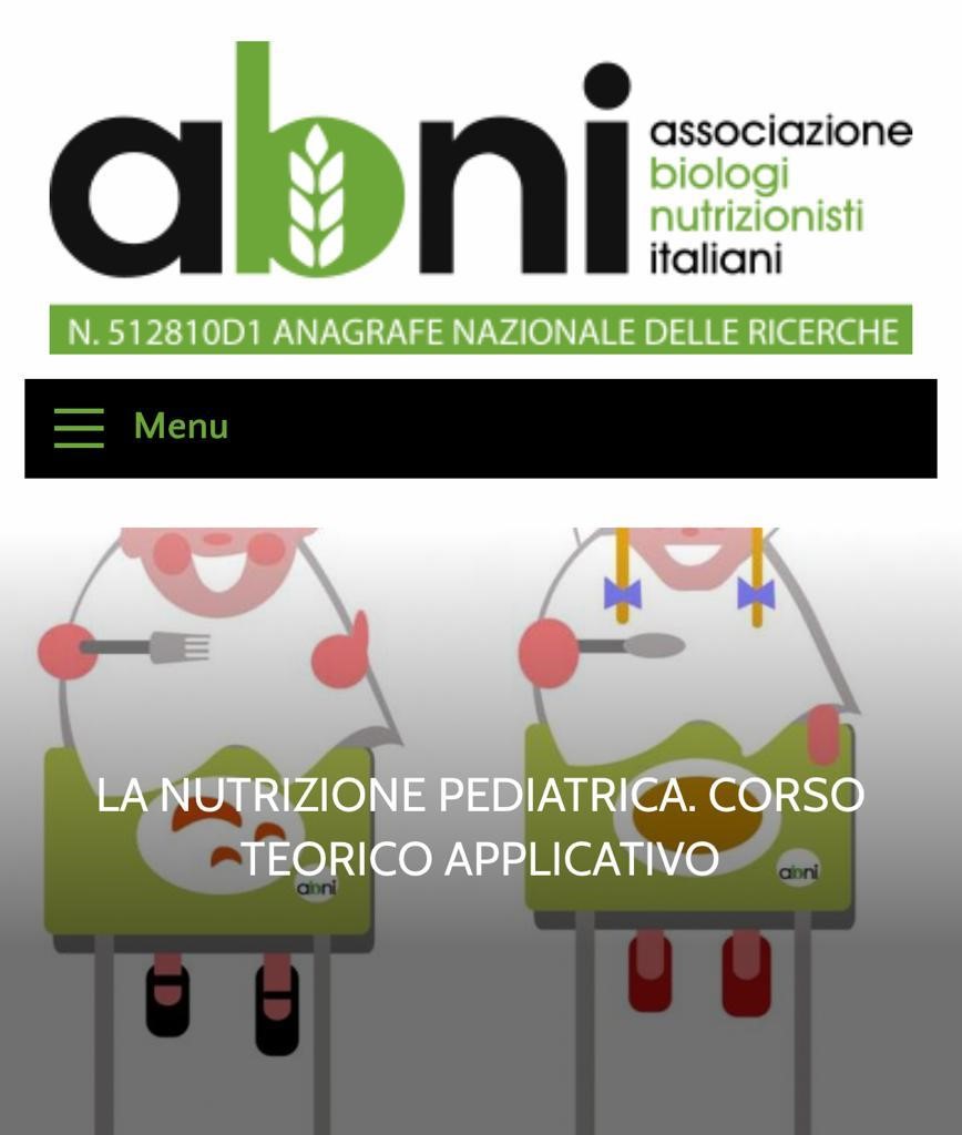 Corso teorico applicativo ABNI sulla nutrizione pediatrica